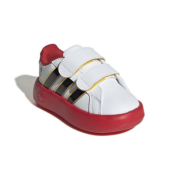 adidas gazelle silver green womens adidas Disney Mickey Mouse Grand Court Shoes Kids White main image 1