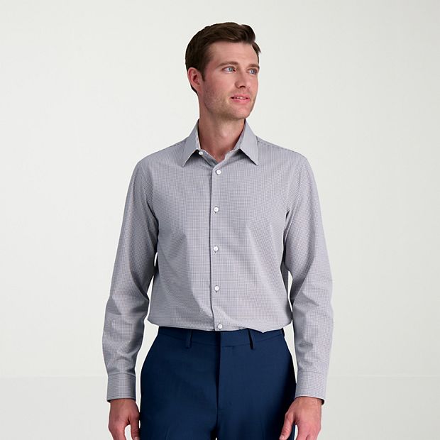 slim fit dress slacks Haggar Men's Smart Wash Slim Fit Dress Shirt - Blue main image 0