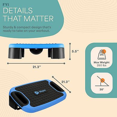 LifePro Adjustable Aerobic Balance Board - Multifunctional Slant Board for Home Workout