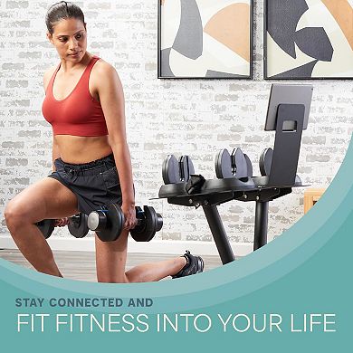 LifePro Adjustable Dumbbell Stand Rack with Phone Holder