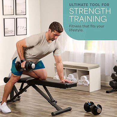 Lifepro 5-in-1 Adjustable Dumbbell 15-43 lb with Rack