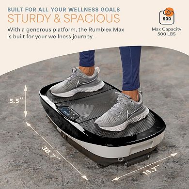 Lifepro Rumblex Max 4D Vibration Plate Exercise Machine with Resistance Bands