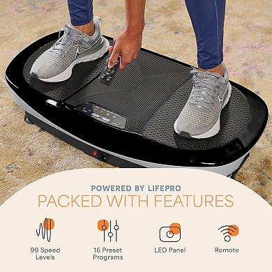 Lifepro Rumblex Max 4D Vibration Plate Exercise Machine with Resistance Bands