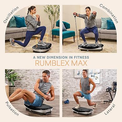 Lifepro Rumblex Max 4D Vibration Plate Exercise Machine with Resistance Bands