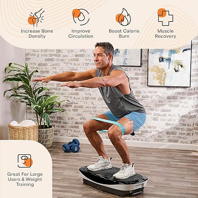 Lifepro Rumblex Max 4D Vibration Plate Exercise Machine with Resistance Bands