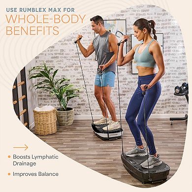 Lifepro Rumblex Max 4D Vibration Plate Exercise Machine with Resistance Bands