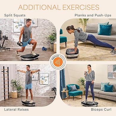 Lifepro Rumblex Max 4D Vibration Plate Exercise Machine with Resistance Bands
