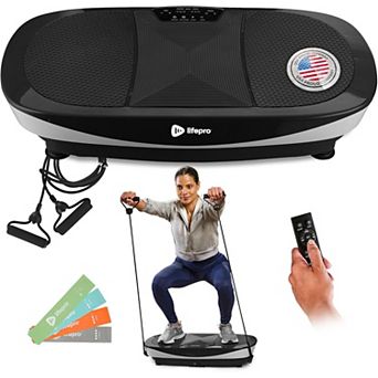 Lifepro Rumblex Max 4D Vibration Plate Exercise Machine with Resistance Bands
