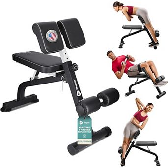 LifePro Adjustable Foldable Roman Chair Hyperextension Bench