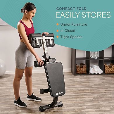 LifePro Adjustable Foldable Roman Chair Hyperextension Bench