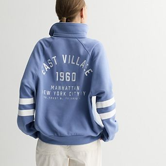 Juniors' East Village Quarter-Snap Fleece Pullover