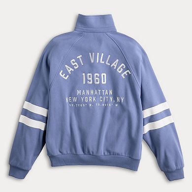 Juniors' East Village Quarter-Snap Fleece Pullover