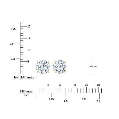 Brilliant Love 10k Gold 3/4 Carat T.W. Lab-Grown Diamond Stud Earrings