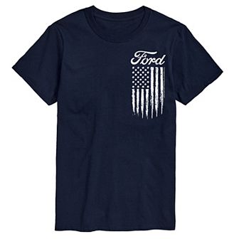 Big & Tall Vintage USA Flag Graphic Tee