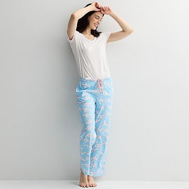 Juniors' Cinnamoroll All-Over Print Bootcut Lounge Pants