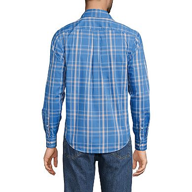 Men's Lands' End Long Sleeve Tailored Fit Travel Kit Shirt