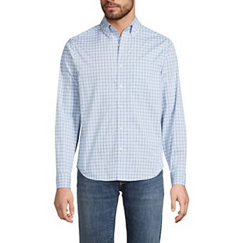 Men's Lands' End Long Sleeve Tailored Fit Travel Kit Shirt