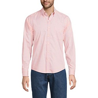 Men's Lands' End Long Sleeve Tailored Fit Travel Kit Shirt