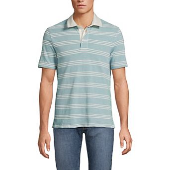 Men's Lands' End Short Sleeve Rugby Polo
