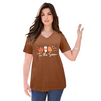 Roaman's Women's Plus Size Graphic Tee