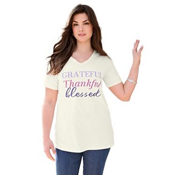 Roaman's Women's Plus Size Graphic Tee