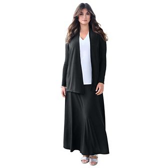 Roaman's Women's Plus Size Ultrasmooth Fabric Straight-Leg Pant