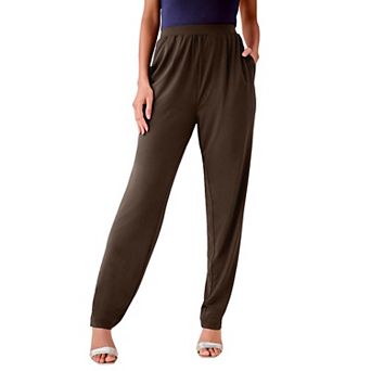 Roaman's Women's Plus Size Ultrasmooth Fabric Straight-Leg Pant