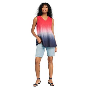 Roaman's Women's Plus Size American Ombre Swing Tank