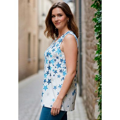 Roaman's Women's Plus Size American Ombre Swing Tank