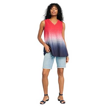 Roaman's Women's Plus Size American Ombre Swing Tank