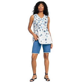 Roaman's Women's Plus Size American Ombre Swing Tank