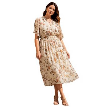 Roaman's Women's Plus Size Striped Lurex Maxi Dress