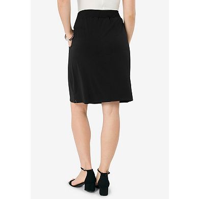 Roaman's Women's Plus Size Ultrasmooth Fabric A-Line Skort