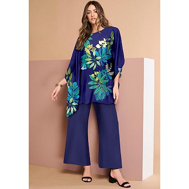 Roaman's Women's Plus Size Ultrasmooth Fabric Cropped Pant