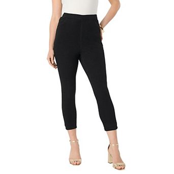 Roaman's Women's Plus Size Knit Jean Capri
