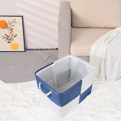 Storage Cube, 1 Pcs Cotton Self-supporting Storage Bin with Handles, 15.7*11.8*11.8in