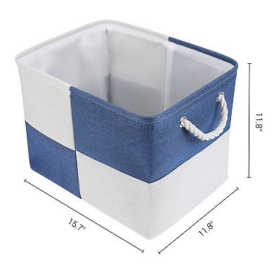 Storage Cube, 1 Pcs Cotton Self-supporting Storage Bin with Handles, 15.7*11.8*11.8in