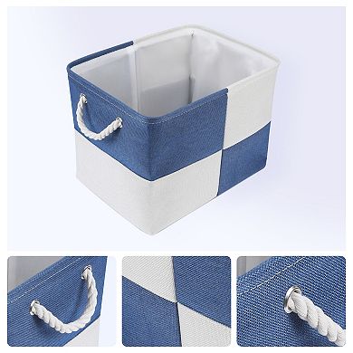 Storage Cube, 1 Pcs Cotton Self-supporting Storage Bin with Handles, 15.7*11.8*11.8in