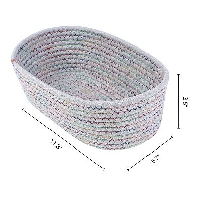 3 Packs Storage Basket, Shelf Closet Storage Bin for Key Tray Bowl for Home Decor