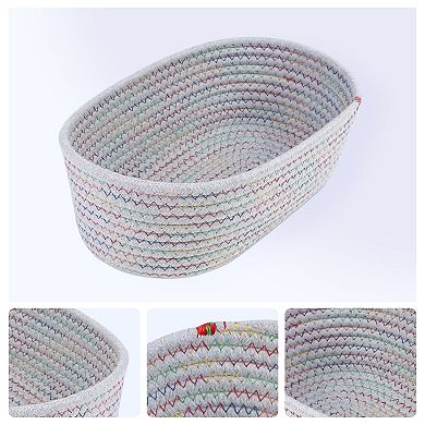 3 Packs Storage Basket, Shelf Closet Storage Bin for Key Tray Bowl for Home Decor