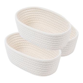 3 Packs Storage Basket, Shelf Closet Storage Bin for Key Tray Bowl for Home Decor