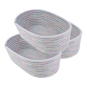 3 Packs Storage Basket, Shelf Closet Storage Bin for Key Tray Bowl for Home Decor