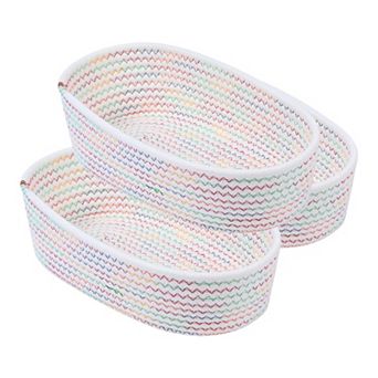 3 Packs Storage Basket, Shelf Closet Storage Bin for Key Tray Bowl for Home Decor