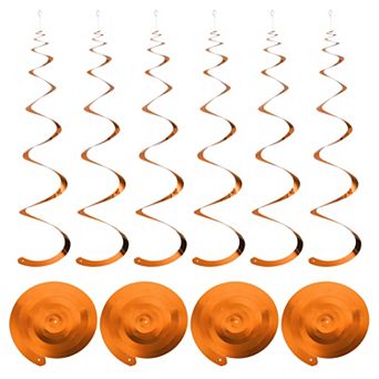30 pc Party Hanging Swirls Single Strip, 27.6" Foil Swirling Hanging Ceiling Streamers for Party