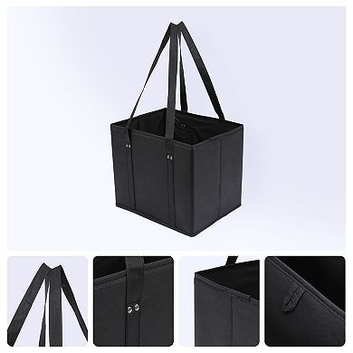Fabric Storage Bin for Shelves, Long Handles with Built-In Bottom 3 Pack Storage Basket 13*9.8*11in
