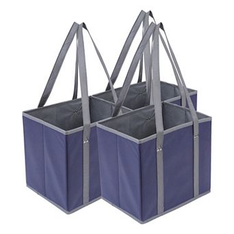 Fabric Storage Bin for Shelves, Long Handles with Built-In Bottom 3 Pack Storage Basket 13*9.8*11in