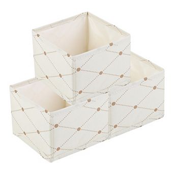 3 pc Collapsible Storage Cube, Self-supporting Storage Bin, Fabric Storage Basket