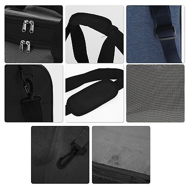 Pet Carrier Bags, Foldable Transport Box with Removable Plush Mat and Adjustable Shoulder Strap