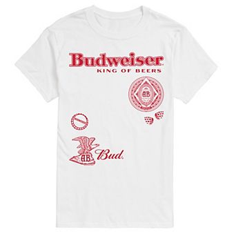 Big & Tall Budweiser King Of Beers Icons Graphic Tee