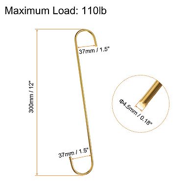 4pcs S Hooks S-shaped Hanging Hooks High Manganese Steel S Hanger Storage Tool for Kitchen Bathroom